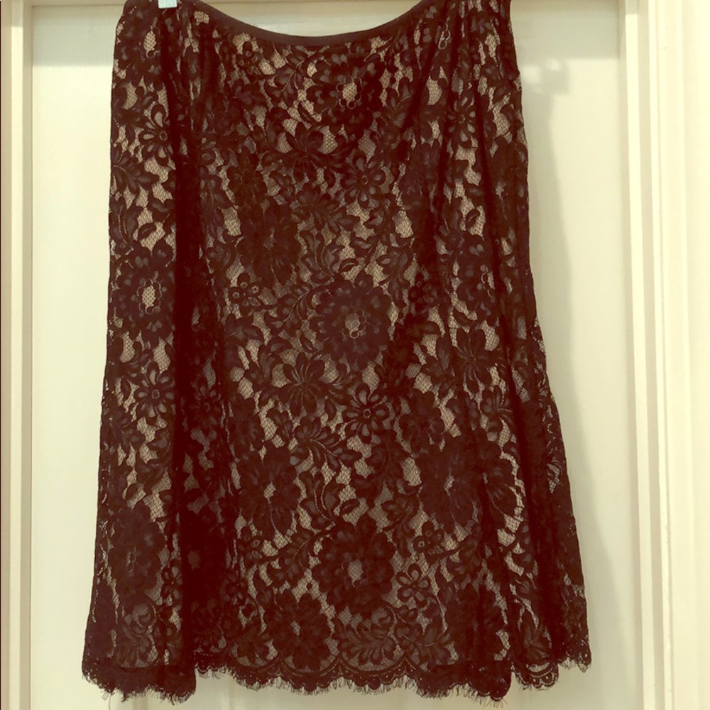 Ann Taylor black lace skirt size 12